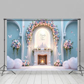 Aperturee - Aperturee Butterfly Floral Arch Sweet Balloon Wedding Backdrop